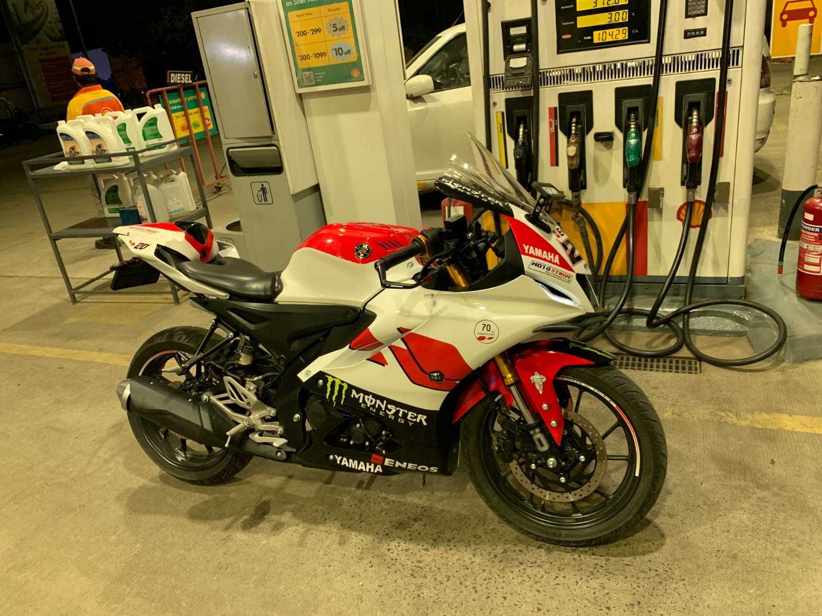 Yamaha R15 front fairing Monster Energy ENEOS livery